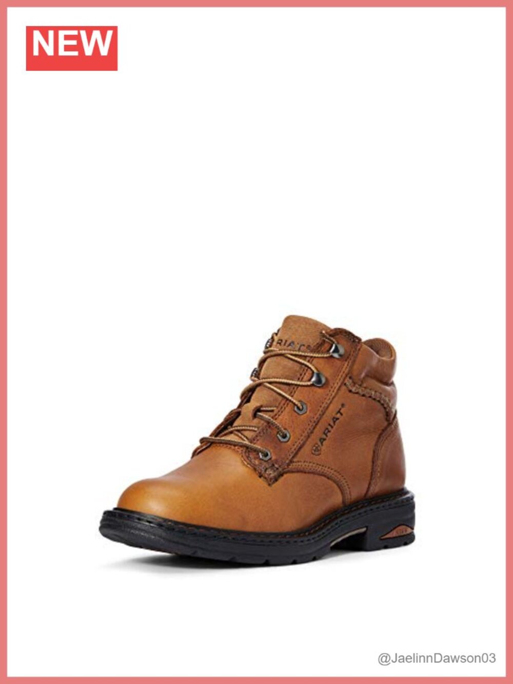 Women's Mid-Calf Work Boots Full Grain Leather Lace-Up Shock Absorbing Duratread
